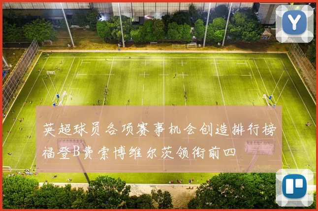 英超球员各项赛事机会创造排行榜福登B费索博维尔茨领衔前四